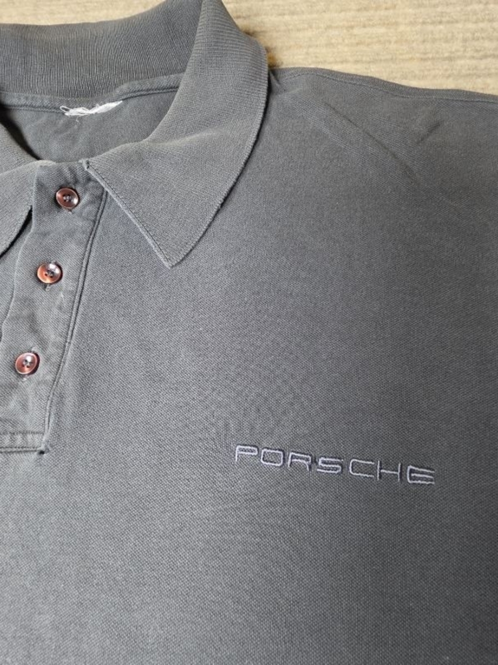 Vintage Porsche Polo Shirt Mens Sz L 60 Jahre Porsche Cotton Embroidered Logo